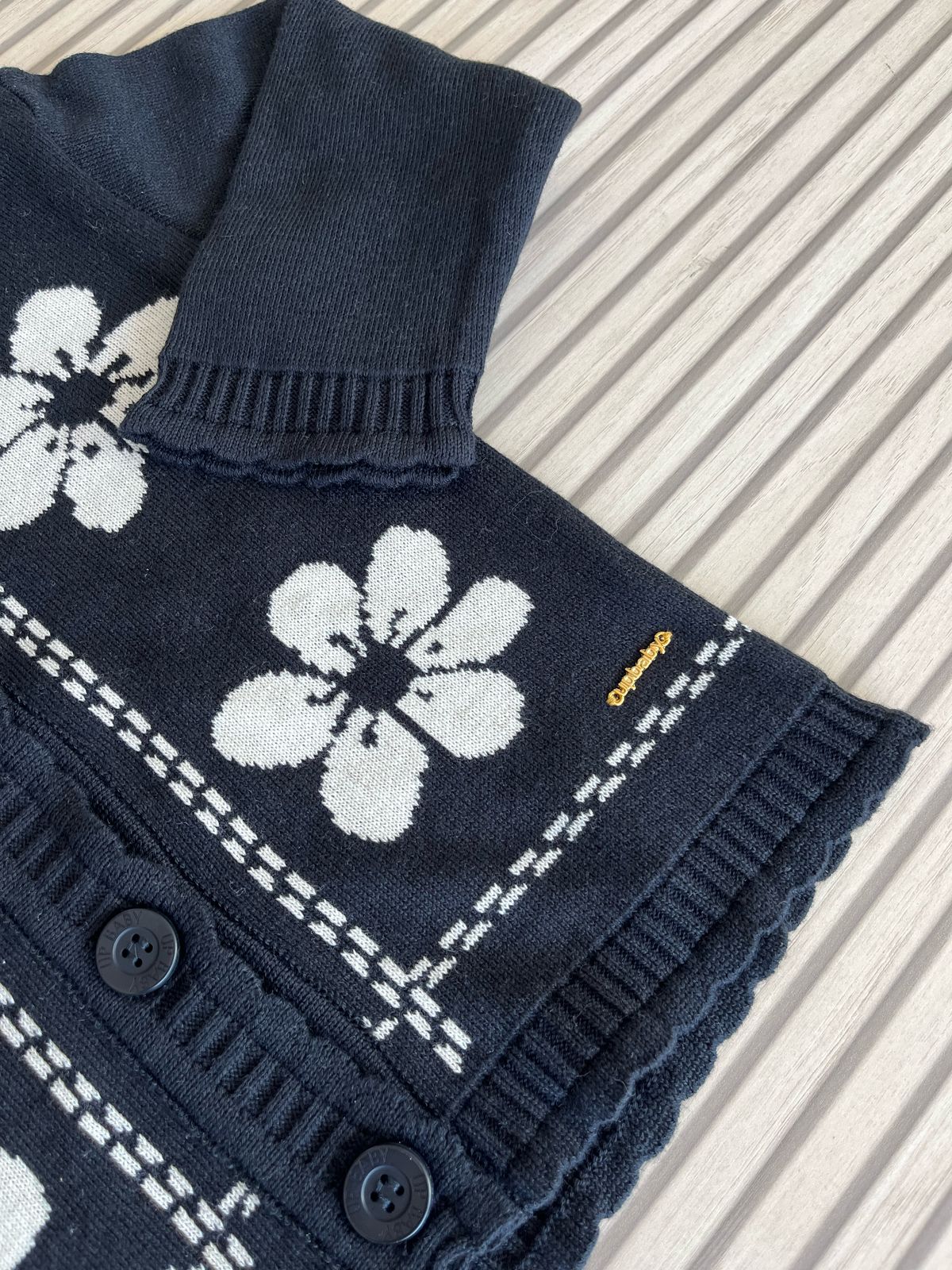 Casaco em Tricot Preto Tamanho 3 anos
