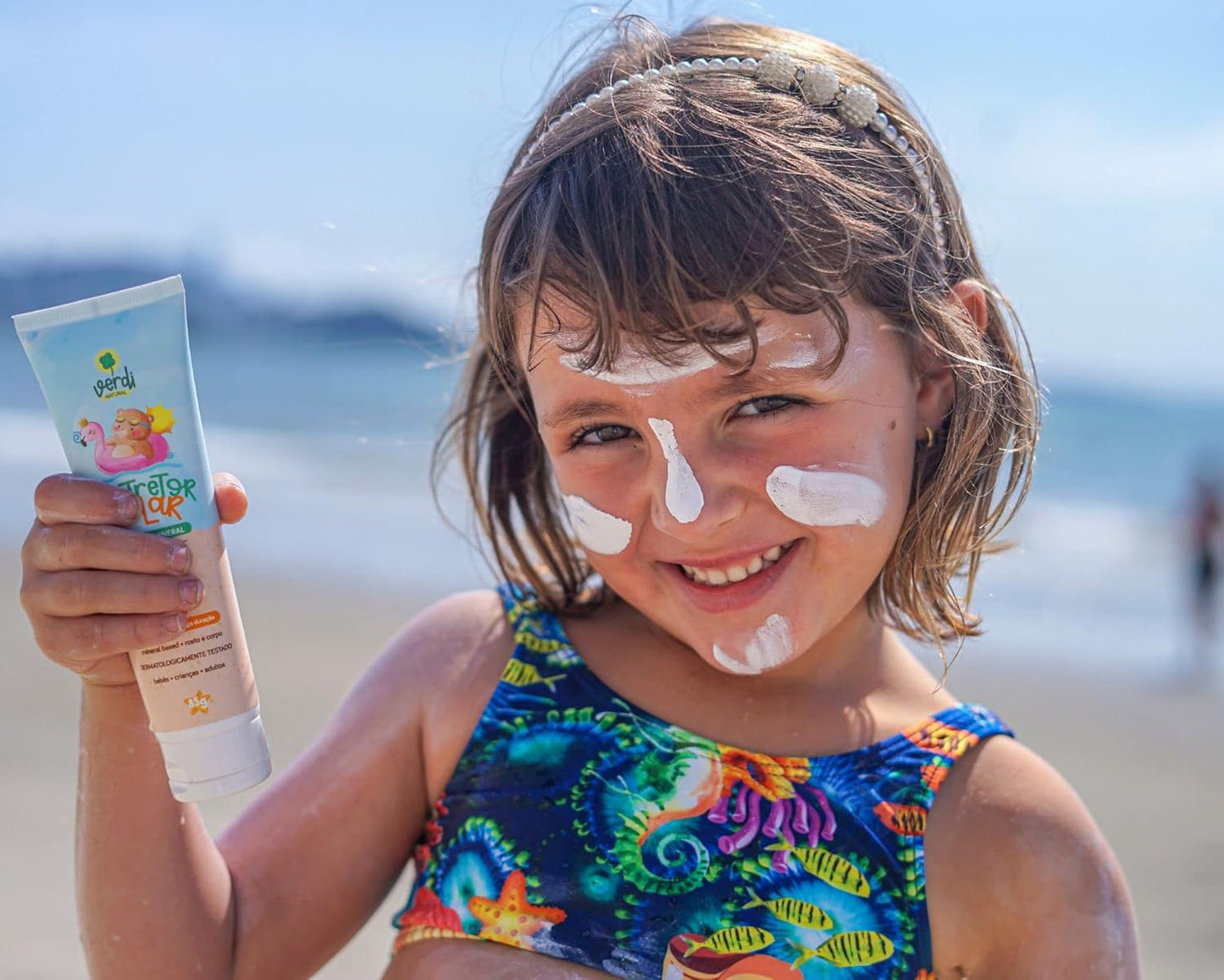 Protetor Solar Natural Físico Mineral Vegano Orgânico Bebê e Criança