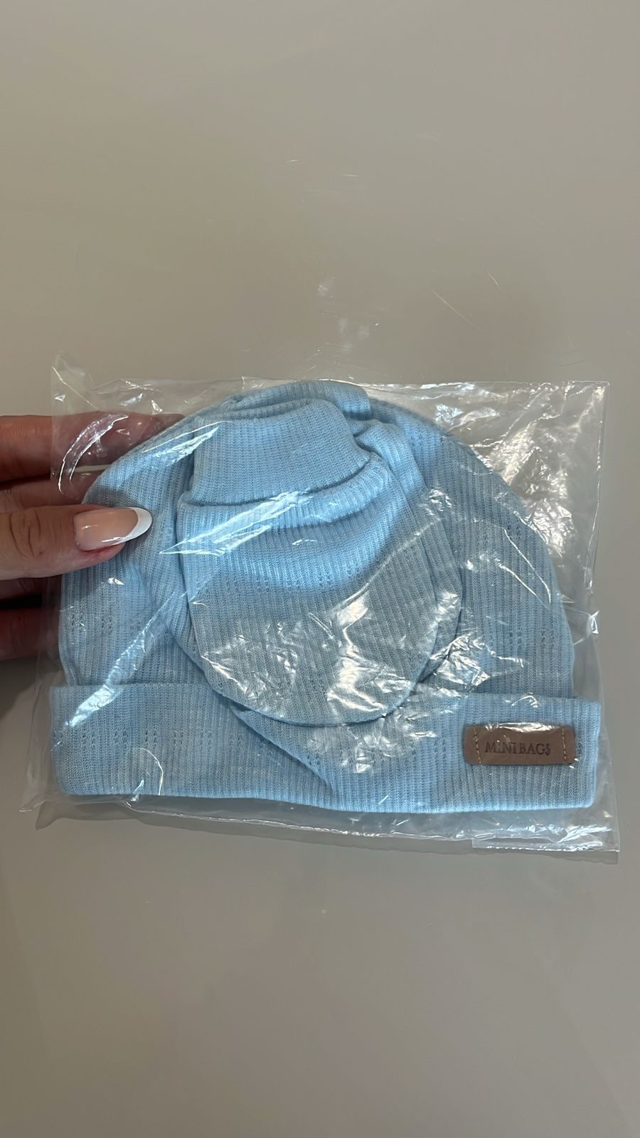 Kit Touca e Luva em Tecido Respirável marca Mini Bags