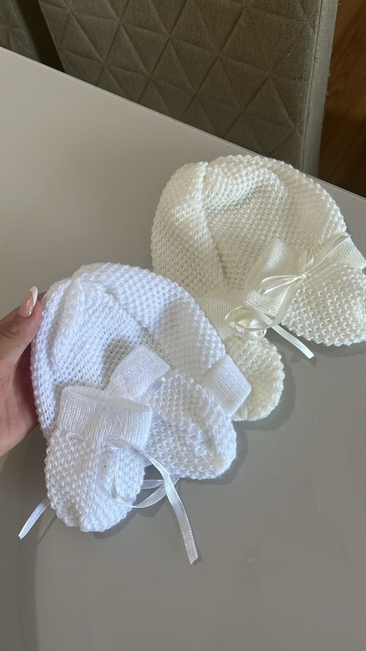 Kit Touca e Luva em Tricot